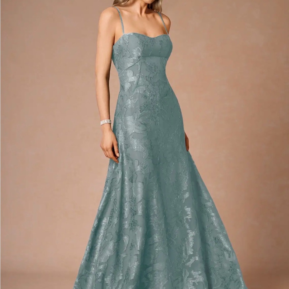 Elegant Light Teal Evening Gown – Women  Formal Dresses